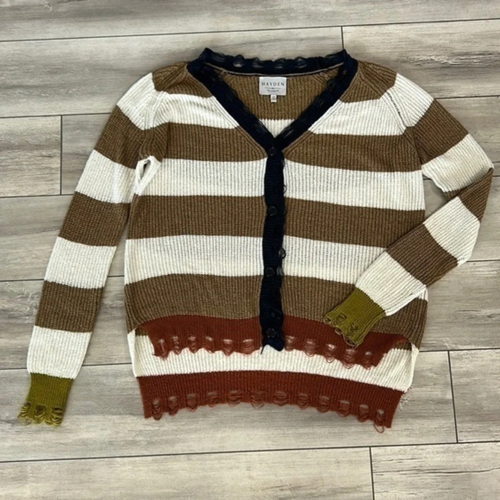 Hayden size s/m distressed cardigan sweater